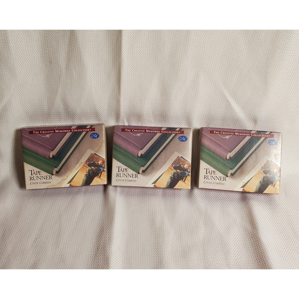 Lot of 3 ● Creative Memories Tape Runner 34ft Double Sided Self-Adhesive ● NOS
